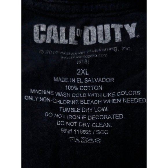 Call of Duty Black Ops 4 Black Orange Short Sleeve Activision 2018 T-Shirt - Picture 10 of 10